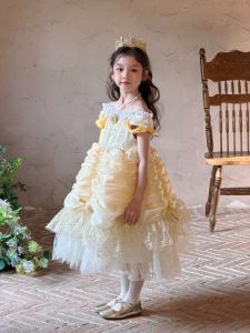 Princess Style One-shoulder Lace Cake Dress