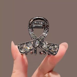 Cao cấp Rhinestone hình học kẹp tóc cho nữ của trở lại của đầu nửa buộc tóc Grip tinh tế phong cách Hàn Quốc Phụ kiện tóc