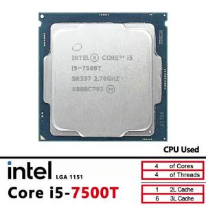 Intel | Intel Core i5-7500T Quad-Core 2.7GHz CPU Đã Qua Sử Dụng Với Bộ Nhớ Đệm 6M LGA 1151 Socket Dành Cho Máy Tính Để Bàn Bộ Xử Lý Bốn Luồng 35W
