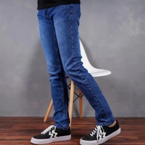 Celana jeans pria slimfit dewasa panjang keren 2023 bahan melar semi pensil skinny