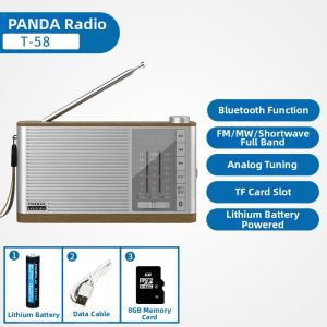 PANDA | Portable Wireless Bluetooth Speaker Panda T-58 Retro Integrated Audio Player Card Insertion Small Size Home Use Speaker