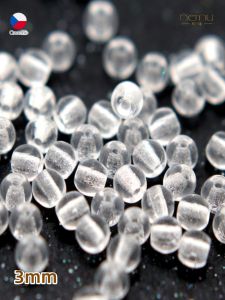 Hạt Tròn Xanh Ngọc Lục Bảo 3mm Czech Hạt Lỗ Đầy Đủ Vòng Tay Vòng Cổ Mùa Xuân Hè Phụ Kiện Trang Sức Tự Làm Hạt Rời