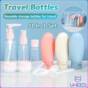 Need 11 In 1 Set Travel Bottles Cosmetic Skincare Liquid Toiletries Containers Travel Organizer