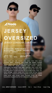 Riado Kaos Jersey Oversize Baju Kaos Kasual Muslim Padel Running Olahraga Pria Cowok by ROSAL