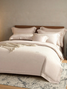 Mercury | Elegant All-Season Long Staple Cotton Jacquard 4-Piece Bed Set 60s Thread Count