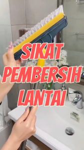 Sikat Toilet Lantai Kamar Mandi 2IN1 Sapu Gagang Panjang Pembersih Kotoran WC Alat Wiper Vshape