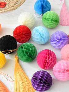 Mini 5cm Honeycomb Paper Ball Decorative Balloon DIY Streamer Party Decoration Accessories Festive Celebration Supplies