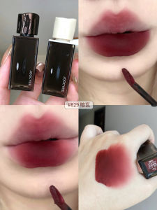 Joocyee Double-Ended Mirror Shine Lip Glaze Almond Cinnamon Light Makeup Amber Shell Matte Lipstick Long-lasting Acrylic Mousse