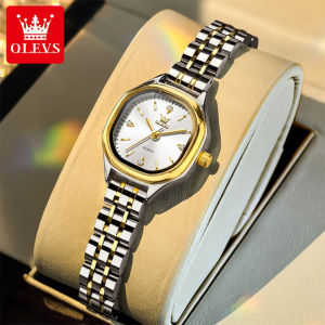 OLEVS ultra-thin watch for women original waterproof diamond stainless steel polygonal watch gold