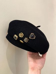 Fashionable Beret Hat, Women's Face Slimming Versatile Artist Cap, and Retro Octagonal Trendy Spring Summer Hat Accessory