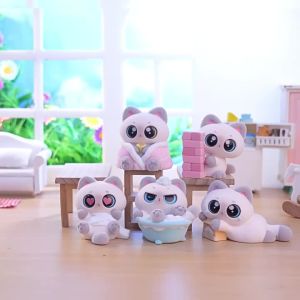 Emotionally Stable Little Siam Second Wave Plush Blind Box Cute Cat Doll Desktop Ornament Surprise Birthday Gift Wholesale