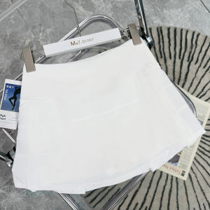 Summer Skin-Friendly Breathable A-Line Yoga Skirt Waist Slimming Tennis Short Skirt Medium Waist Padded Sweat Absorbent Quick Dry Ultra Elastic