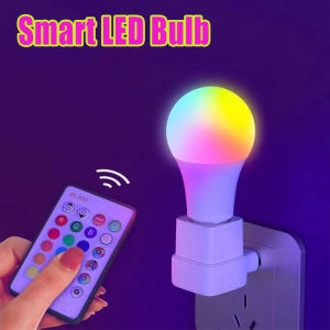 Multicolor RGB LED Bulb E27 220V AC Dimmable Smart Light Bulb 24 Key Remote Music Sync for Bedroom Party Atmosphere Lamp