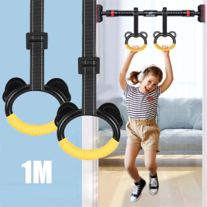 HOHODALINK Gymnastic Ring Pull Up Bar Ring Gym Ring Untuk Calisthenics Senam Cincin Muscle Up 2 Set