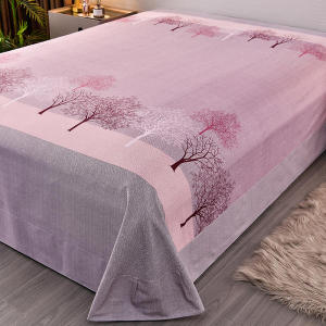 Thickened Pure Cotton Leaf Pattern Bed Sheet Single Twin Dormitory Student Three-piece Set Chinese Style Bedding Cotton Cover