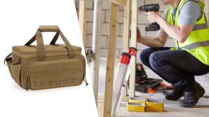 14" Heavy Duty Tool Bag Multipurpose Work Organizer for Handyman Durable Portable Tool Storage