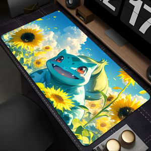 Bandai | Large Mouse Pad Pokemon Bulbasaur 90x40cm Office Computer Desk Mat Table Keyboard Pad Laptop Carpet Accessories Gaming Mousepad