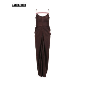 Elegant Drape Waist-Defining Backless Tank Dress