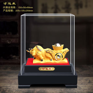 Đồ Trang Trí Nhà Bằng Nhựa Hợp Kim Vàng Bò Trang Trí Văn Phòng Phẩm Phòng Khách Đồ Trang Trí Nhà Sáng Tạo Cá Nhân Quà Tặng Mở Cửa