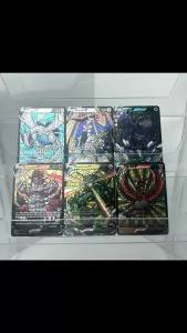 Keeppley | 6PCS Anime Ptcg Collectible Cards Color-Flash/Coarse-Flash Hoenn & Sinnoh Legendary Trio Stained Glass Art Holo Foil Cards
