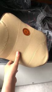 Gối tựa đầu cao su non đúc nguyên khối bọc da cao cấp cho xe hơi ghế văn phòng siêu đàn hồi