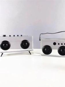 Modern Luxury Crystal Radio Model Artistic Home Decorations Living Room Decor Geometric Shape Simple Style Creative Gifts