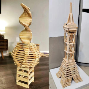 Kapla Wooden Building Blocks Original Log Wood Toys for Kindergarten Childrens Educational Play Area Construction Toys