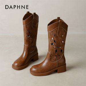 Daphne | Lace Carved Hollow Western Style Summer Retro Long Boots
