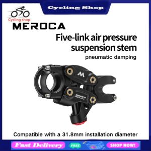 MEROCA SS02 Five-Link Air Suspension Stem - 31.8mm Alloy MTB/Gravel Bike Handlebar with 20MM Adjustable Damping & Shock Absorption