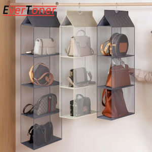 EverToner Bag Hanger Organizer Transparent Storage Bag Door Wall Clear Sundry Handbag Organizer Bag Accessories