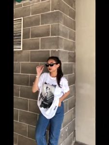 D'GREEN Tshirt PUTIH Pria Wanita Motif BROADWAY