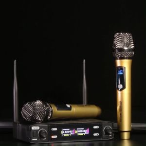 micro không dây  karaoke ontekco mf338 mic pin sạc có đầu thu cao cấp hát nhẹ và êm phù hợp cho âm ly  loa kéo vang  đẩy