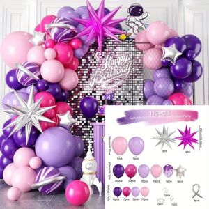 113PCS Balloon Garland Arch Set Wedding Birthday Party Anniversary Decoration Indoor and Outdoor Decoration