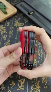 1PC Nhỏ Di Động Mini Gấp Với Carabiner Tự Vệ Dao Cắt Bỏ Túi Móc Khóa Thép Ngoài Trời Dụng Cụ Mang Theo Chuyển Phát Nhanh