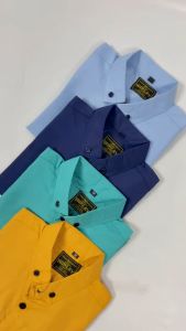 Kemeja Anak Laki Laki Lengan Pendek Polos Premium size 1-14 tahun Baju Bagus