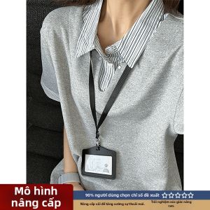LIUBU | Áo Polo Nam Cổ Áo Hai Mảnh Tạo Hình Ống Tay Ngắn Phong Cách Học Đường Mùa Hè