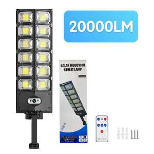 Đèn Ngoài Trời Chạy Bằng Năng Lượng Mặt Trời 20000LM Với Cảm Biến Chuyển Động Và Điều Khiển Từ Xa Đèn LED Chiếu Sáng Tường Đèn Đường Phố IP68 ABS Chống Nước