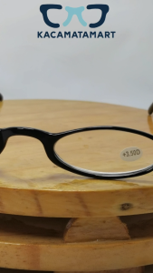 Kacamata PLUS / BACA Model Terbaru + Dompet Random Bentuk Oval Kecil - RJ119P.D Black