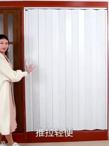 【Ready Stock】New Indoor Accordion Sliding Door PVC Folding Door Bathroom Door High Quality Classic Partition Sliding Door 0.6/6MM Thickness Kitchen Bedroom Accordion Door