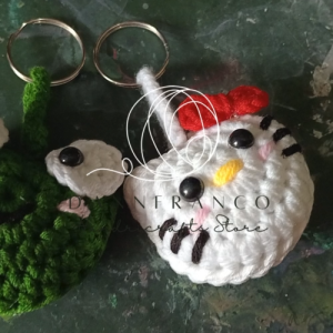 SMALL CROCHET SAN RIO INSPIRED KEYCHAIN HANDMADE WITH LOVE