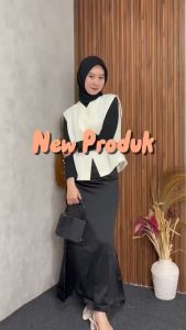 Jennie Vest Outer Korean Style Oversize Atasan Rompi Sleveeles Terbaru