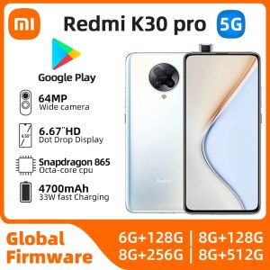 Used phone Original Xiaomi Redmi K30 Pro 5G Smartphone used phone 95% New 6.67 Inch Full Curved Screen Snapdragon 865 Global Version 4700mAh