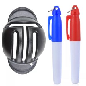 PGM | 1 Pc Golf Ball Line Marker and 2 Pieces Golf Ball Marker Pen Red And Blue Two Color Golf Ball Marker Line Drawing Tool Golf Ball