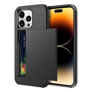 Business Style  Case with Card Slot Plastic Wallet Design for  pro Max 15 14 13 12 11 Slot for Business Cards