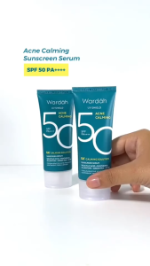 WARDAH UV Shield Acne Calming Sunscreen Serum SPF 50 PA 100ml | Meredakan Jerawat