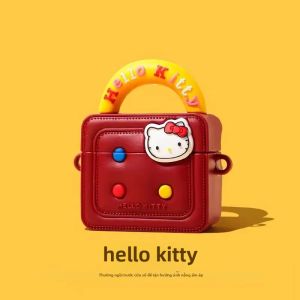 Sanrio | Hộp Đựng Tai Nghe Bằng Silicon Hình Hoạt Hình Hello Kitty Cho AirPods 1/2/3/4 Pro/Pro 2 - Vỏ Phụ Kiện Túi Xách Dễ Thương