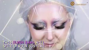 2 Colors Cosplay Elf Ears Fairy Ear Anime Cos Accessories Dark Elf Vampire Ears Halloween Party