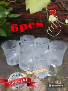 DISKON HARI INI! CANGKIR KOPI MEWAH 6PCS/CANGKIR KOPI/GELAS/GELAS GAGANG /gelas teh/gelas kaca
