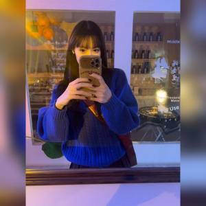 YUFUQING | Soft Cozy Klein Blue Striped Womens Sweater Autumn Winter Coat Match Korean Style Overhead Shirt New 2024 Commute Loose Fit