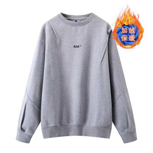 Loose Womens Hoodie Long Sleeve round Neck Spring Autumn Winter Fashion Brand Couples Sweatshirt Korean Style Cotton Material